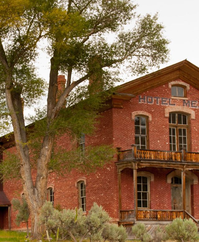 A photo of the old Hotel Meade in Bannack