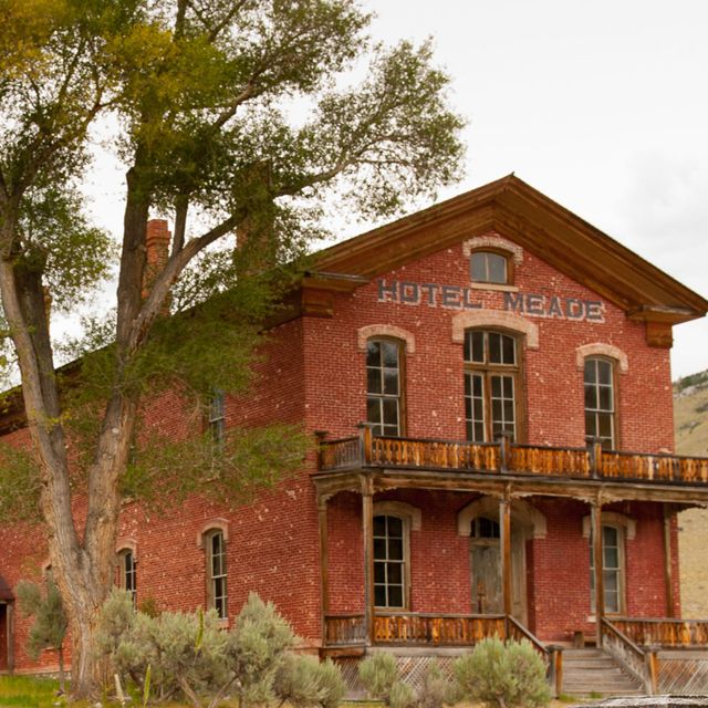 A photo of the old Hotel Meade in Bannack