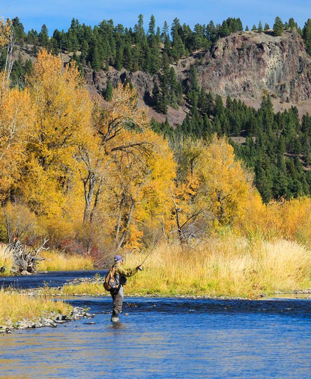 Fall fishing on Little Blackfoot River