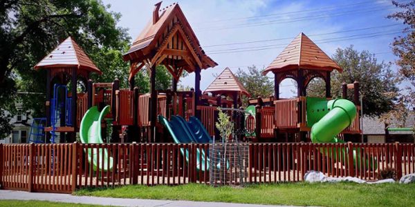 Playground equipment at a Dillon park