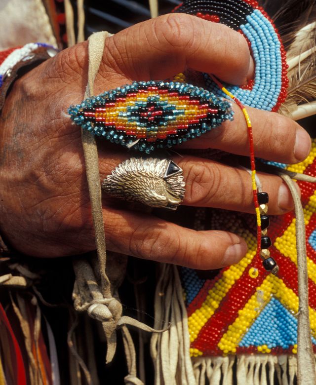 Beadwork detail, Flathead Indian Reservation