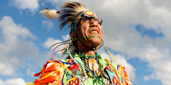 Native person in regalia