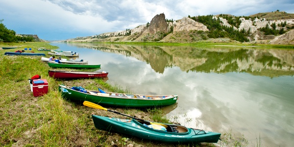 Canoes on the Upper Missouri River