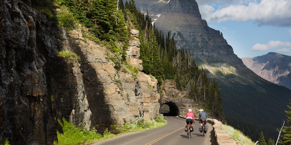 Bicyclists on Going-to-the-Sun Road