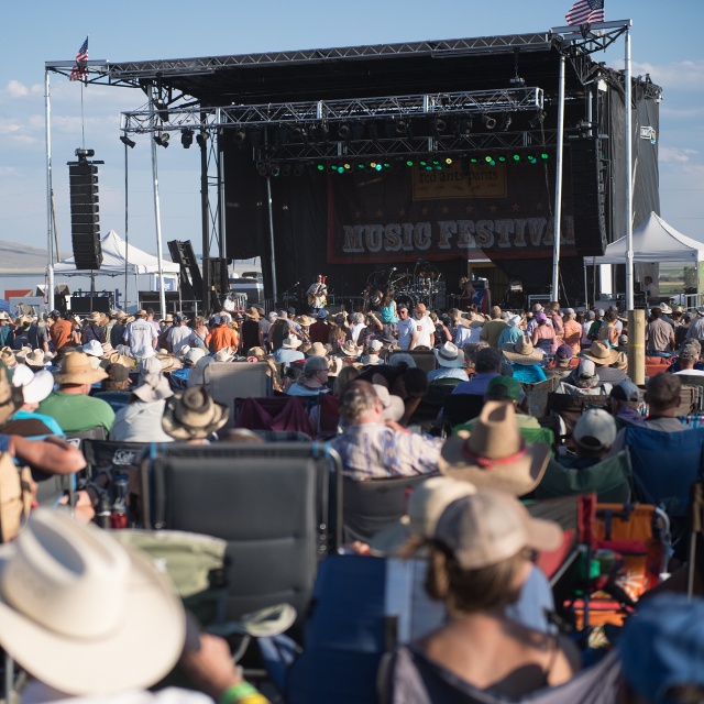 Audience at an outdoor concert