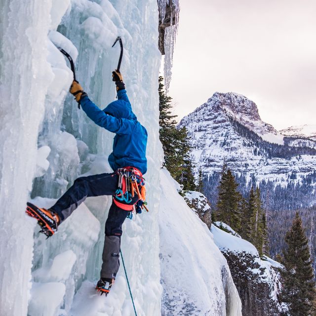 Ice climbing Hyalite Canyon