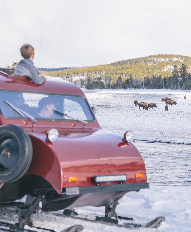 Snowcoach in Yellowstone National Park