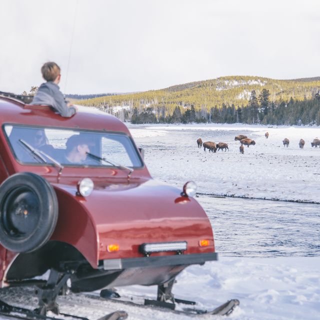 snowcoach tour in West Yellowstone