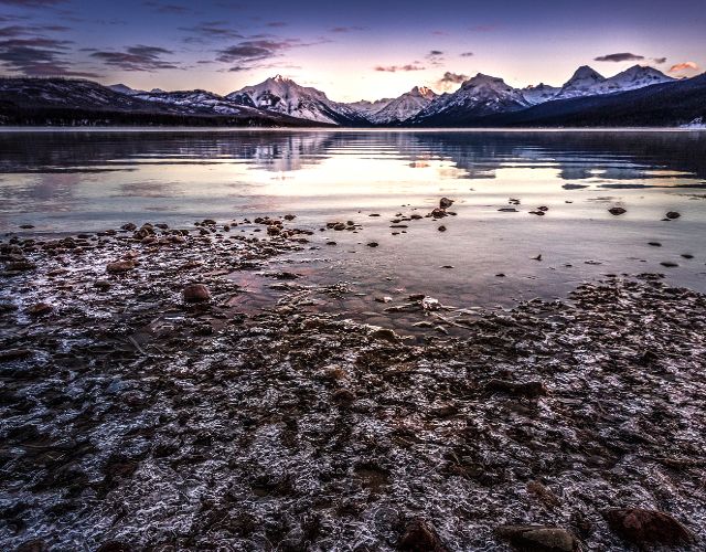 Glacier national park in winter