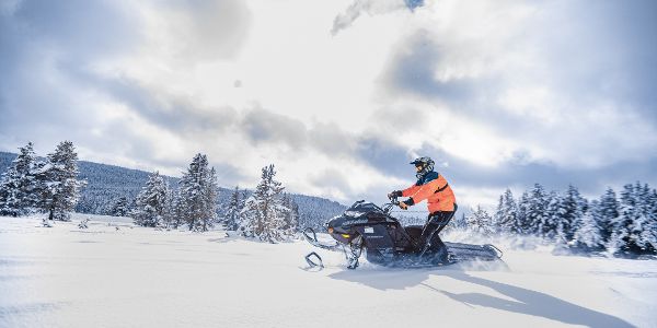 Snowmobiling near Ovando