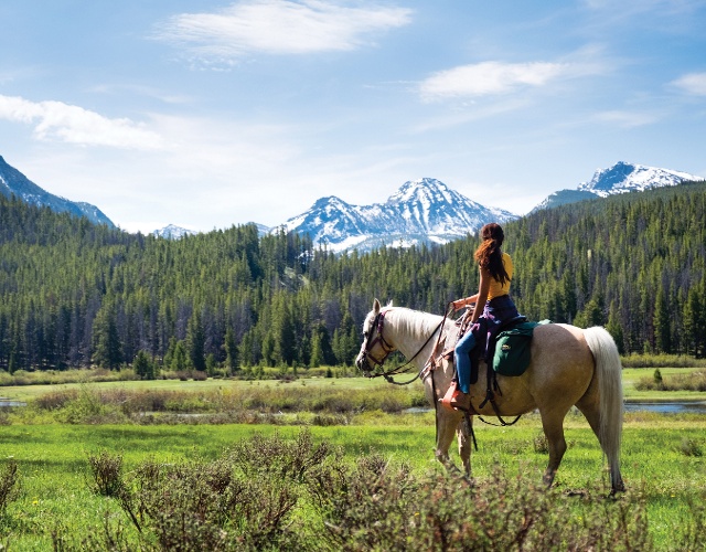 horseback riding at Big Hole Lodge