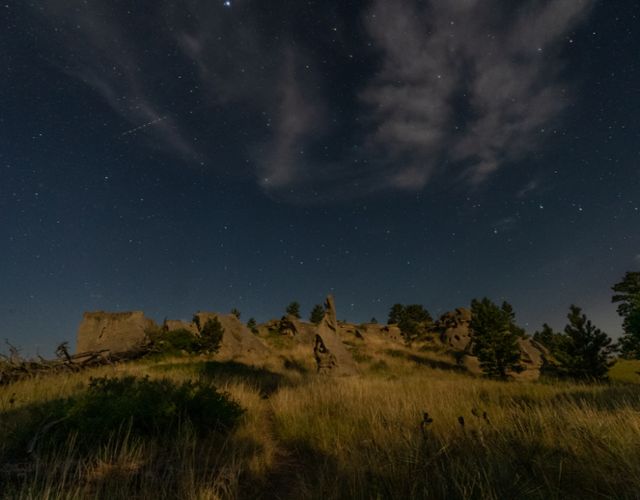 Medicine Rocks State Park night sky