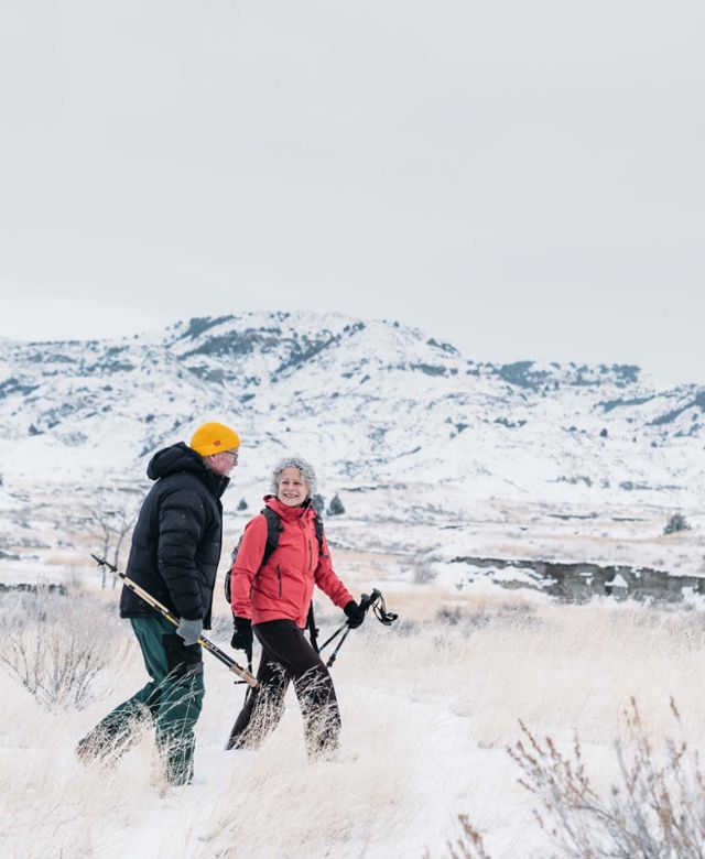 snowshoeing in makoshika