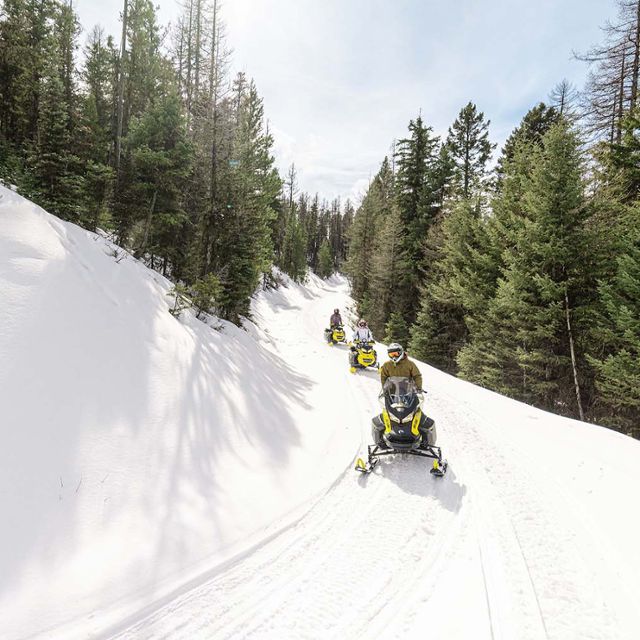 Snowmobiling in Seeley Lake