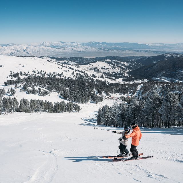 Friends Skiing Great Divide