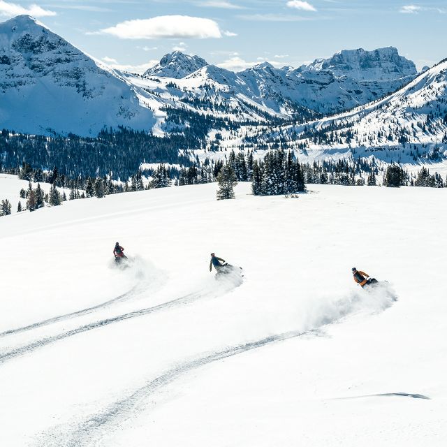 Snowmobiling in Cooke City